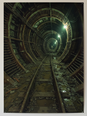 Plakat science fiction „Futurystyczny Tunel” B2 – nr 12 – plakat science fiction