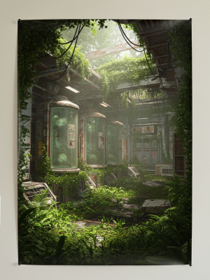 Plakat fantasy „Zarośnięta Świątynia” B2 – nr 16 – plakat science fiction