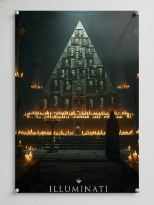 Plakat tajemniczy „Piramida Iluminatów” B2 – nr 2 – plakat science fiction
