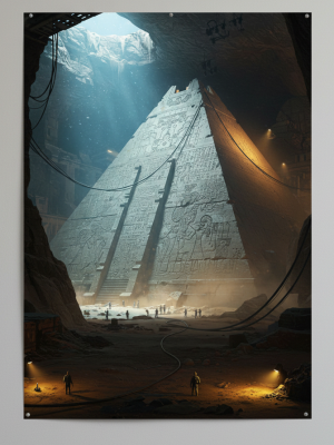 Plakat science fiction „Piramida Obcej Cywilizacji” B2 – nr 8 – plakat science fiction