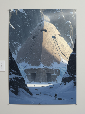 Plakat science fiction „Monolit w Lodowej Dolinie” B2 – nr 9 – plakat science fiction