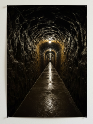 Plakat dark fantasy „Tajemniczy Tunel Światła” B2 – nr 14 – plakat science fiction